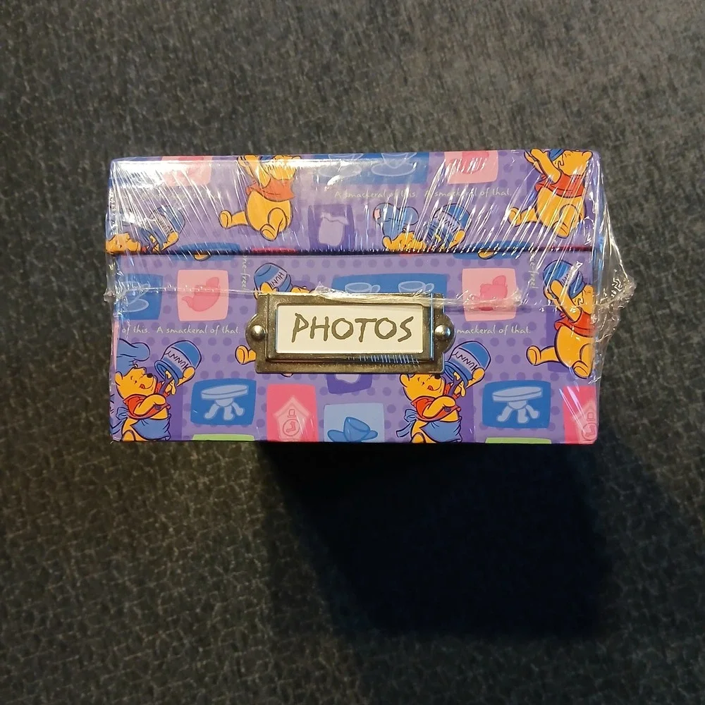 Vintage Disney Winnie the Pooh Photo Storage Box Tri-Coastal Hunny Pot Sealed!